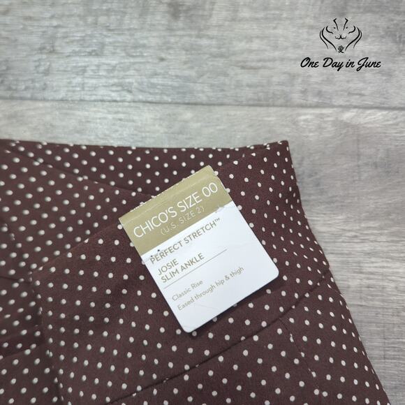 Chico's Josie Slim Ankle Pants Size Chico's 00 (2) - Picture 2 of 6